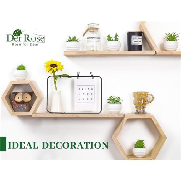 Set of 6 Succulents Plants Artificial in Pots Small Fake Plants for Bedroom Etc - Picture 5 of 6